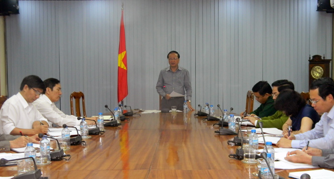 Đồng chí Trần Văn Tuân, UVTV Tỉnh ủy, Phó Chủ tịch UBND tỉnh, Trưởng Ban Chỉ đạo 188 tỉnh phát biểu chỉ đạo tại cuộc họp