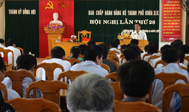 Hội nghị lần thứ 28, BCH Đảng bộ thành phố Đồng Hới khóa XIX