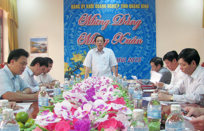 Đồng chí Hoàng Đăng Quang, Phó Bí thư Thường trực Tỉnh ủy, Trưởng đoàn đại biểu Quốc hội tỉnh, phát biểu kết luận buổi làm việc.