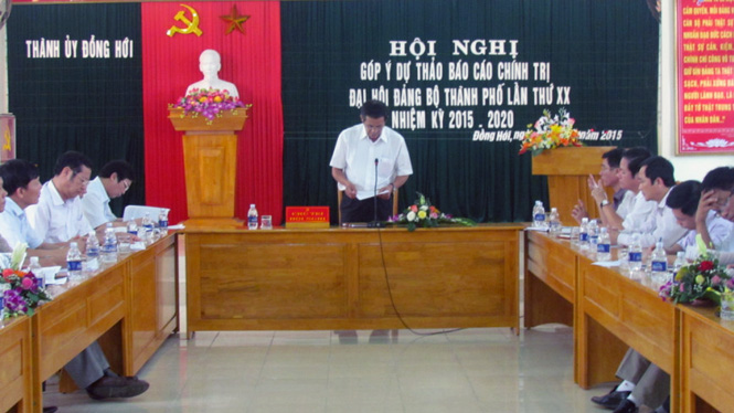Đồng chí Trần Công Thuật phát biểu tại Hội nghị.