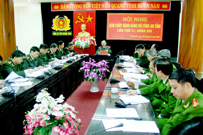 Hội nghị Ban chấp hành Đảng bộ Công an tỉnh lần thứ 17, khoá XIX.