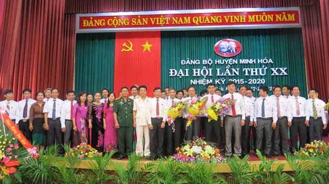 Ban Chấp hành Đảng bộ huyện Minh Hóa nhiệm kỳ 2015-2020.