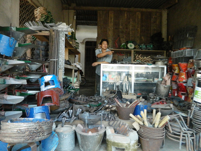 Các sản phẩm cơ khí và rèn đúc truyền thống tại xã Quảng Hòa, thị xã Ba Đồn.