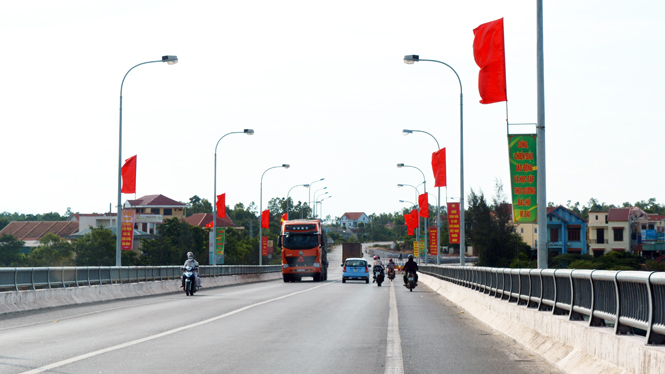 Một góc trung tâm huyện Quảng Ninh hôm nay.