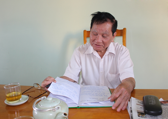 Ông Phạm Quang Lịch tại trụ sở Hội BTBNN tỉnh...