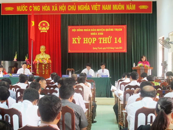  Kỳ họp thứ 14, HĐND huyện Quảng Trạch khóa XVIII, nhiệm kỳ 2011 -2016