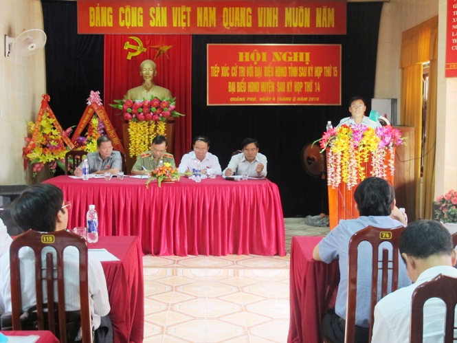Đại biểu HĐND tỉnh tiếp xúc với cử tri tại xã Quảng Phú, huyện Quảng Trạch
