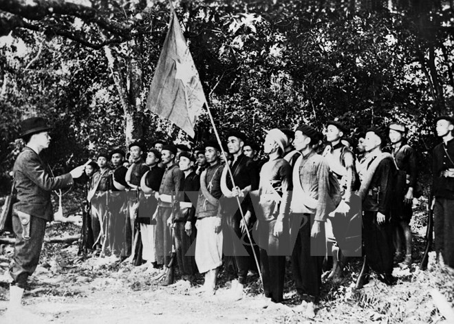 Đội Việt Nam Tuyên truyền Giải phóng quân được thành lập, gồm 34 chiến sỹ. (Ảnh: Tư liệu TTXVN)