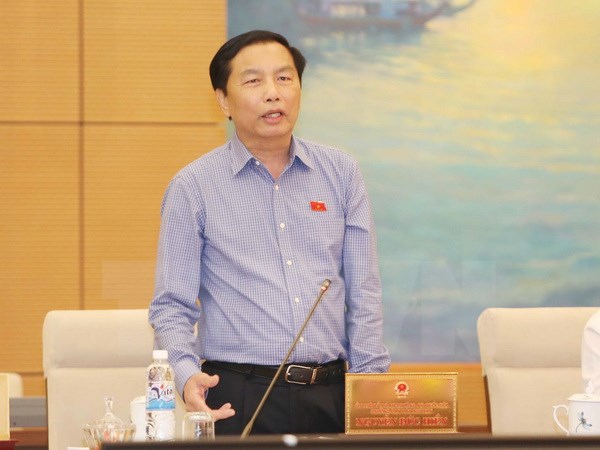 Trưởng ban Dân nguyện của Quốc hội Nguyễn Đức Hiền phát biểu ý kiến. (Ảnh: Phương Hoa/TTXVN)