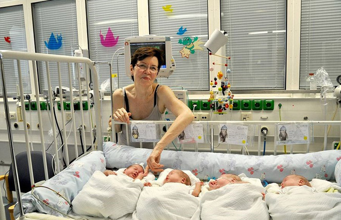 Em bé nhỏ nhất nặng 0,65kg và bé nặng nhất là 0,96kg. Sau 3 tháng quan sát, bác sỹ cho rằng những em bé có thể xuất viện và lớn lên mạnh khỏe. (Nguồn: dailymail.co.uk)