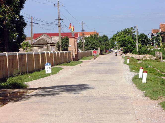 Bộ mặt nông thôn mới ở Quảng Tiên đã thay đổi đáng kể.