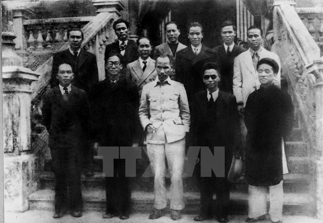 Chính phủ lâm thời được thành lập ngày 25-8-1945 do Chủ tịch Hồ Chí Minh làm Chủ tịch. (Nguồn: Tư liệu TTXVN)