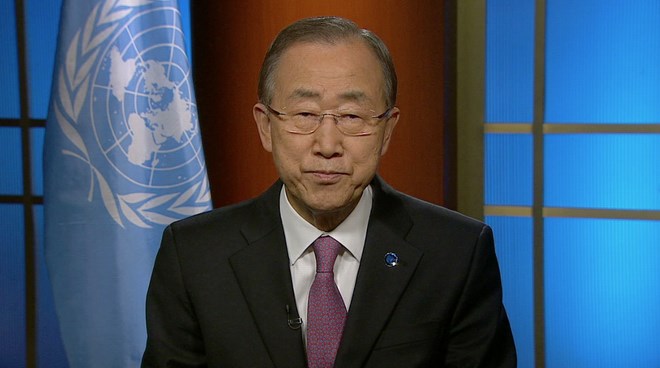 Tổng Thư ký Liên hợp quốc Ban Ki-moon. (Nguồn: AFP)