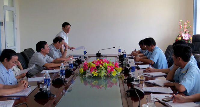 Đồng chí Nguyễn Ngọc Phương, TUV, Phó trưởng Đoàn đại biểu Quốc hội tỉnh kết luận tại buổi giám sát.