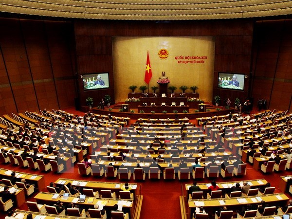 Toàn cảnh khai mạc kỳ họp thứ 10 Quốc hội khóa XIII. (Ảnh: Nguyễn Dân/TTXVN)