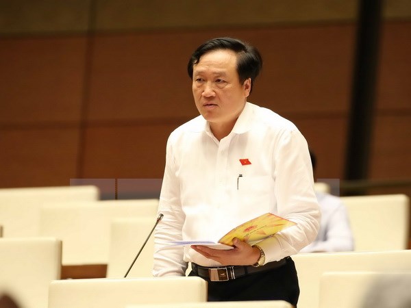 Viện trưởng Viện Kiểm sát Nhân dân tối cao Nguyễn Hòa Bình báo cáo bổ sung làm rõ ý kiến của đại biểu Quốc hội. (Ảnh: Phương Hoa/TTXVN)