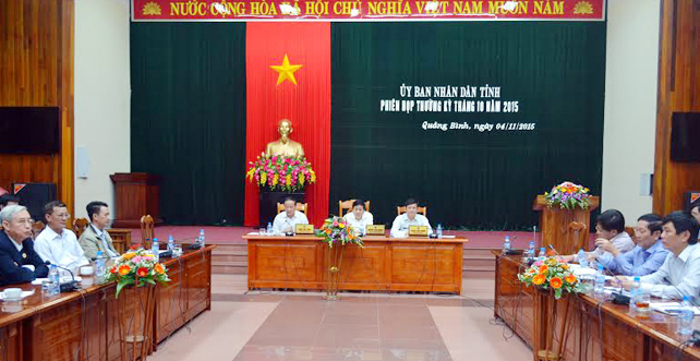 Đồng chí Nguyễn Xuân Quang, UVTV Tỉnh ủy, Phó Chủ tịch Thường trực UBND tỉnh chủ trì hội nghị.