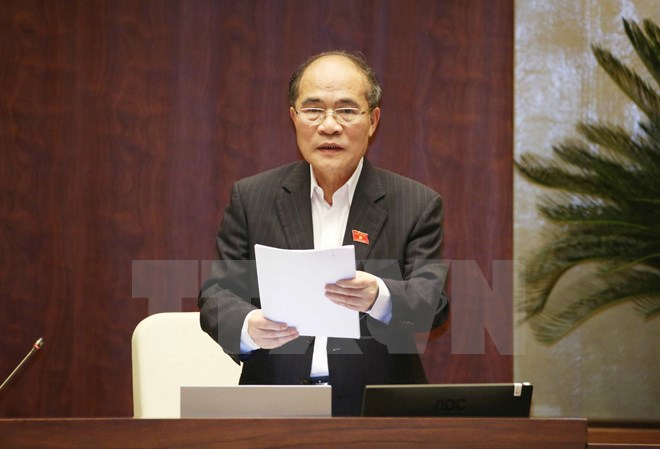Chủ tịch Quốc hội Nguyễn Sinh Hùng. (Ảnh: Phương Hoa/TTXVN)