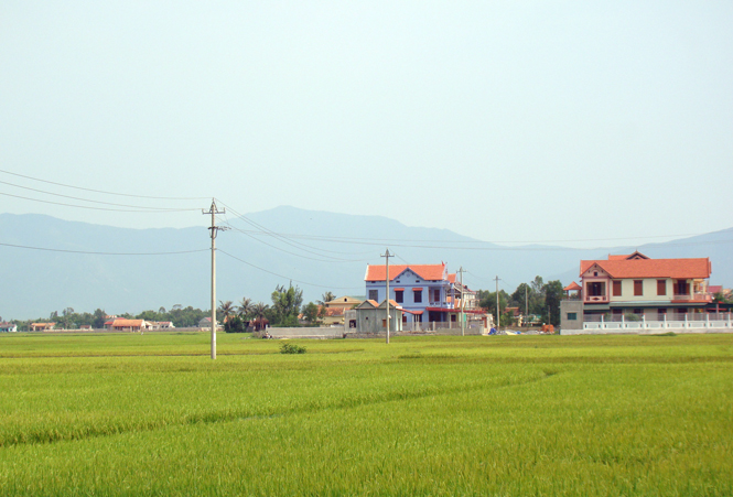 Bức tranh nông thôn mới xã Quảng Xuân, huyện Quảng Trạch.  Ảnh: A.T