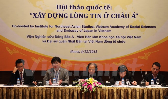 Các chuyên gia trong hội thảo tổ chức ngày 4-12 tại Hà Nội lo lắng, ASEAN đang mất phương hướng trong việc giải quyết các vấn đề tại biển Đông. (Ảnh: Doãn Đức/Vietnam+)