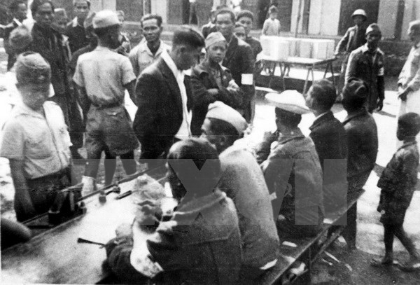 Một điểm bỏ phiếu ở Hà Nội trong ngày 6/1/1946. (Nguồn: TTXVN)