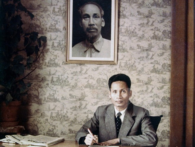 Ông Phạm Văn Đồng khi còn làm Phó Thủ tướng tại Hội nghị Geneva năm 1954. (Ảnh: Võ Năng An/TTXVN)