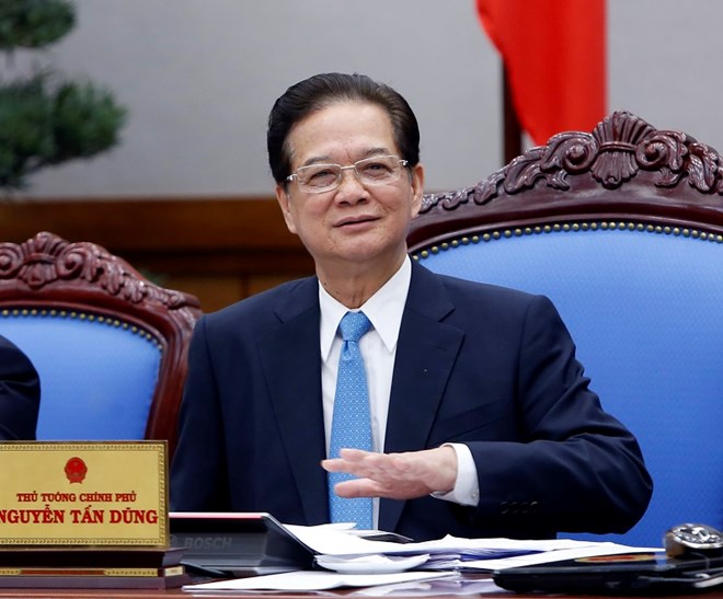 Thủ tướng Nguyễn Tấn Dũng phát biểu kết luận phiên họp. Ảnh: Đức Tám - TTXVN