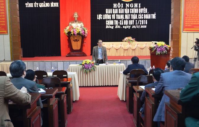 Đồng chí Trần Công Thuật, Phó Bí thư Thường trực Tỉnh ủy kết luận buổi làm việc