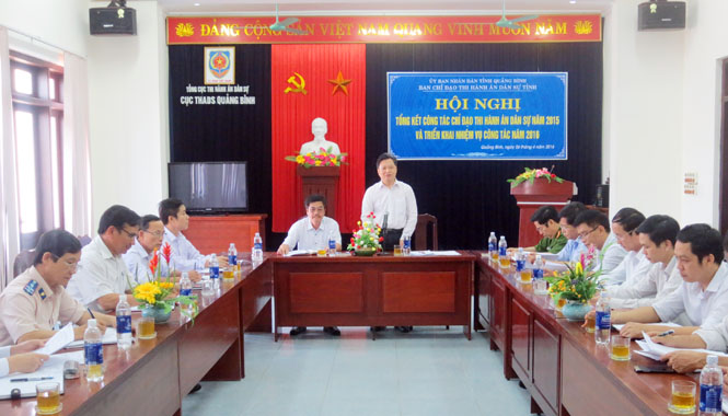 Đồng chí Nguyễn Tiến Hoàng phát biểu chỉ đạo hội nghị.