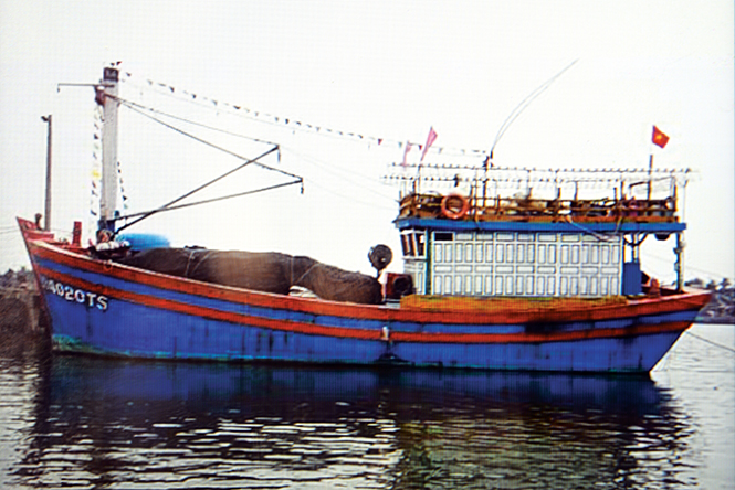 Tàu QB94020-TS, công suất 370CV của ngư dân Mai Văn Tuấn.