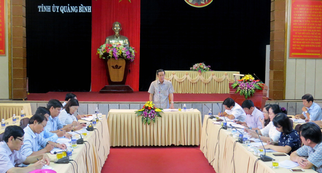 Đồng chí Trần Công Thuật, Phó Bí thư Thường trực Tỉnh ủy, Trưởng ban Chỉ đạo phát biểu kết luận tại hội nghị.