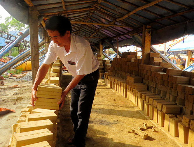 CCB Trương Thanh Tâm vươn lên làm giàu chính đáng từ mô hình sản xuất vật liệu xây dựng.