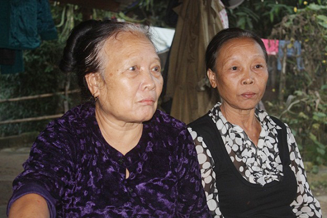 Bà Ngô Thị Trương và bà Ngô Thị Long, những người từng chứng kiến sự kiện Lèn Hà bi tráng.