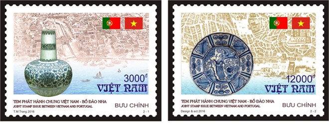 Hai mẫu tem này sẽ được lưu hành rộng rãi trên thế giới. (Ảnh: VietnamPost)