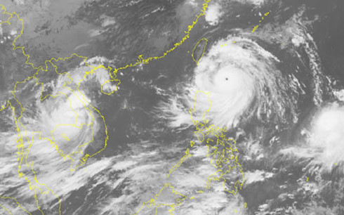 Siêu bão MERANTI chụp từ vệ tinh (Ảnh: TTDBKTTV)