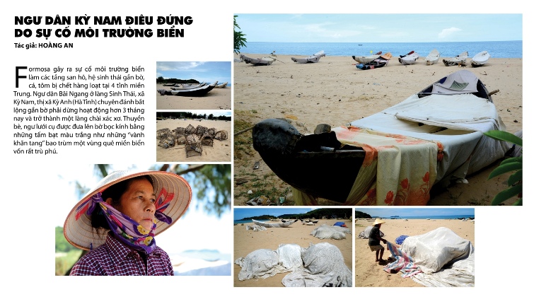 Bộ ảnh “Ngư dân Kỳ Nam điêu đứng do sự cố môi trường biển” của NSNA Hoàng An