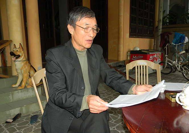 Ông Nguyễn Thanh Sơn, Bí thư chi bộ tiểu khu Đồng Văn (thị trấn Đồng Lê).