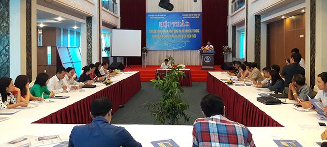 Hội thảo tập huấn về công tác phổ biến kiến thức cho Liên hiệp hội các tỉnh miền Trung-Tây Nguyên tổ chức tại Quảng Bình (tháng 11-2016).