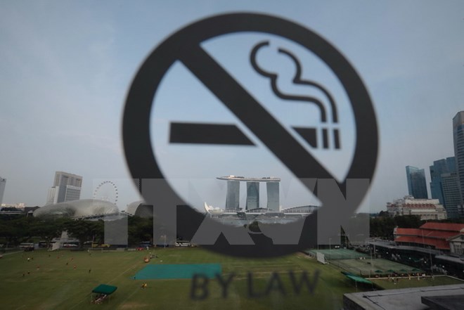 Biển hiệu cấm hút thuốc tại một khách sạn. (Nguồn: EPA/TTXVN)