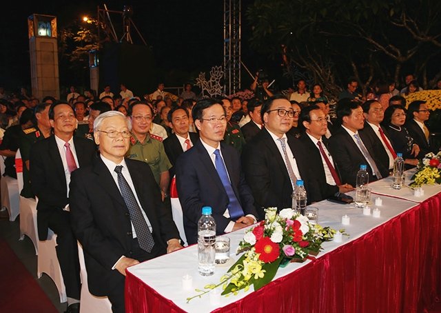 Tổng Bí thư Nguyễn Phú Trọng và các đại biểu tại điểm cầu Hà Nội.