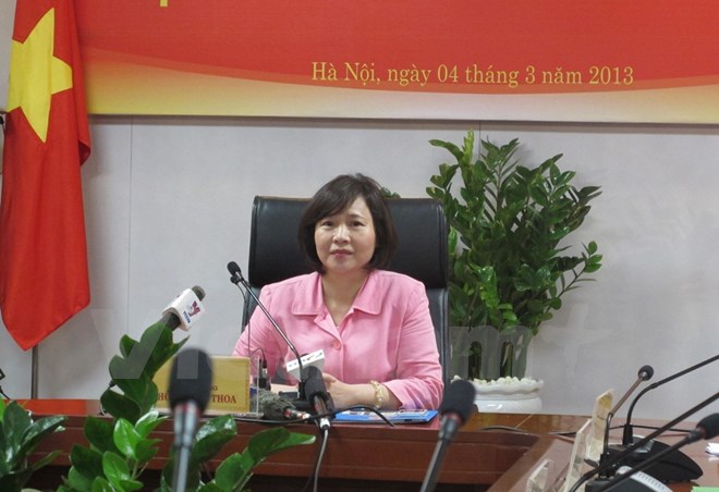 Bà Hồ Thị Kim Thoa sẽ nghỉ hưu hưởng chế độ bảo hiểm xã hội kể từ ngày 1-9-2017. (Ảnh: Đức Duy/Vietnam+)