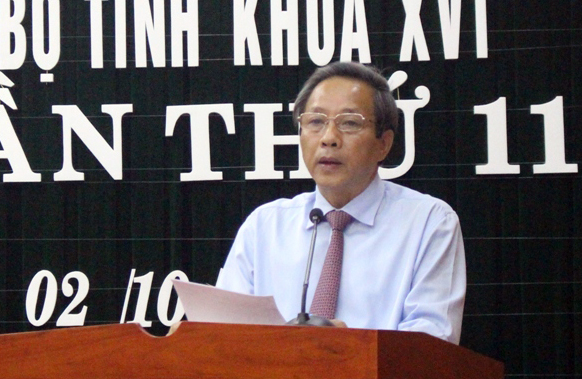 Đồng chí Bí thư Tỉnh uỷ Hoàng Đăng Quang phát biểu kết luận hội nghị.