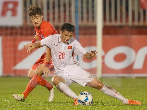 U23 Việt Nam tái ngộ U23 Hàn Quốc tại vòng chung kết U23 châu Á. (Ảnh: Quang Nhựt/TTXVN)