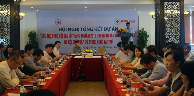  Hội nghị tổng kết dự án “Cứu trợ phục hồi sau lũ tháng 10 năm 2016 cho nhân dân tỉnh Quảng Bình