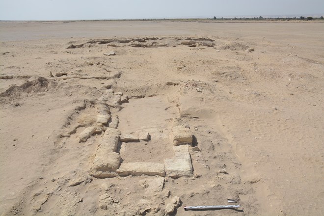 Dấu tích khảo cổ khu vực hiện trường phát hiện phòng tập gym cổ đại tại Watfa. (Nguồn: egyptianstreets.com)