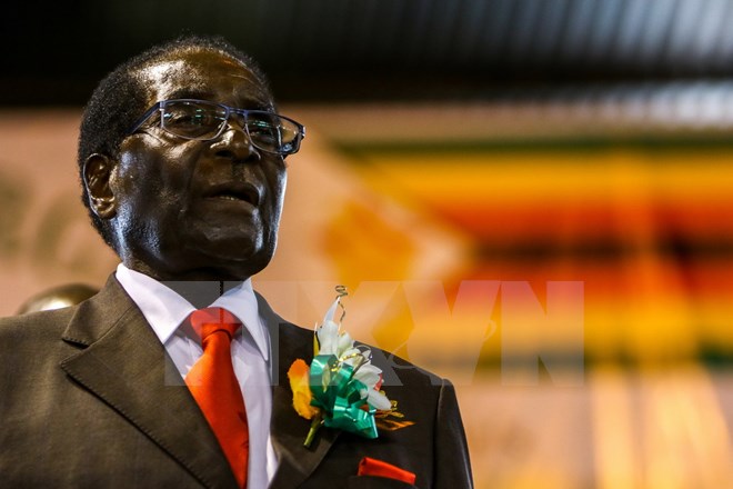 Tổng thống Zimbabwe Robert Mugabe trong một sự kiện tại Harare ngày 7-4-2016. (Nguồn: AFP/TTXVN)