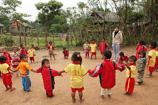 Những đứa trẻ ở bản Ka Ai đều được đến trường đúng độ tuổi.