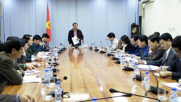 Đồng chí Lê Minh Ngân, Phó Chủ tịch UBND tỉnh phát biểu tại hội nghị.