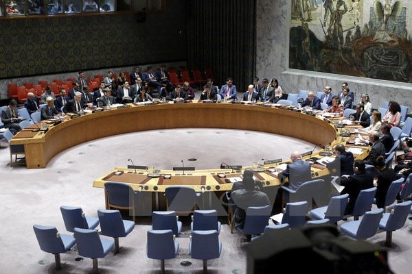 Toàn cảnh một cuộc họp của Hội đồng Bảo an Liên hợp quốc ở New York, Mỹ. (Nguồn: AFP/TTXVN)