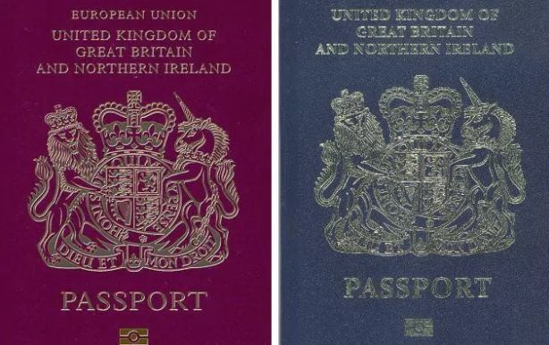 Anh sẽ không sử dụng hộ chiếu màu đỏ tía sau khi rời EU. (Nguồn: PA)